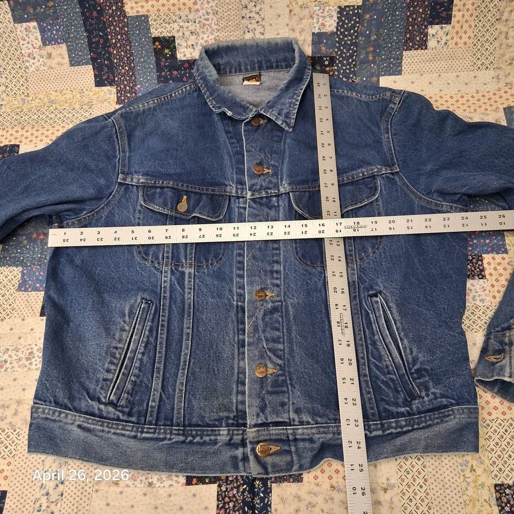 Vintage Lee Riders Sanforized 1970s Jacket Size 42 - Large Denim Trucker 101J
